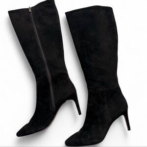 Vince Camuto Black Suede Knee-High Boots